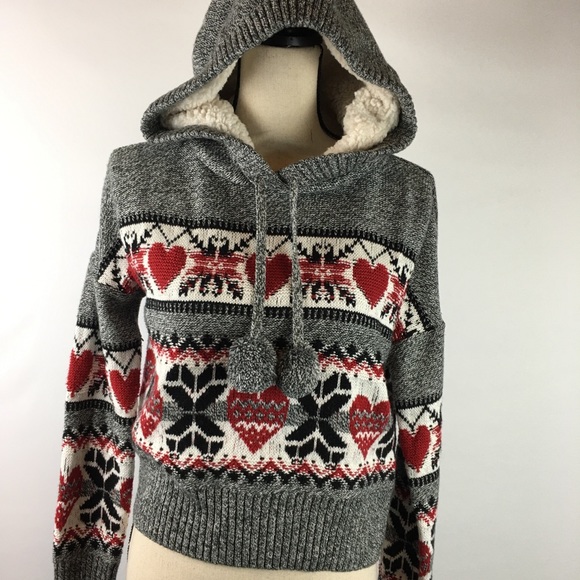 yes Lola Sweaters - Yes Lola Cropped Hoodie Sweater